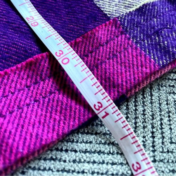 Free People So Long Summer Plaid Flannel Button Down Pink Purple Sm/Med NWT - Picture 11 of 13